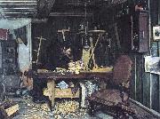Gustav Wentzel Painting Snekkerverksted oil painting reproduction